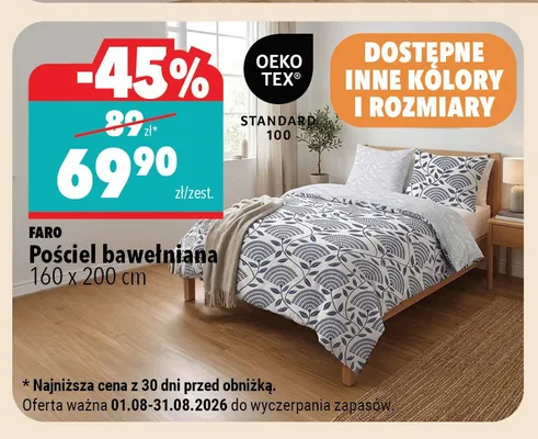 Pościel bawełniana Faro promocja w Biedronka Home
