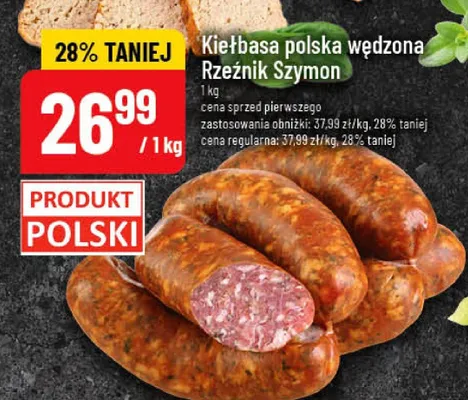 Kiełbasa polska wędzona promocja w POLOmarket