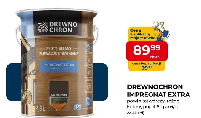 Impregnat powłokotwórczy Drewnochron Impregnat Extra promocja w PSB Mrówka