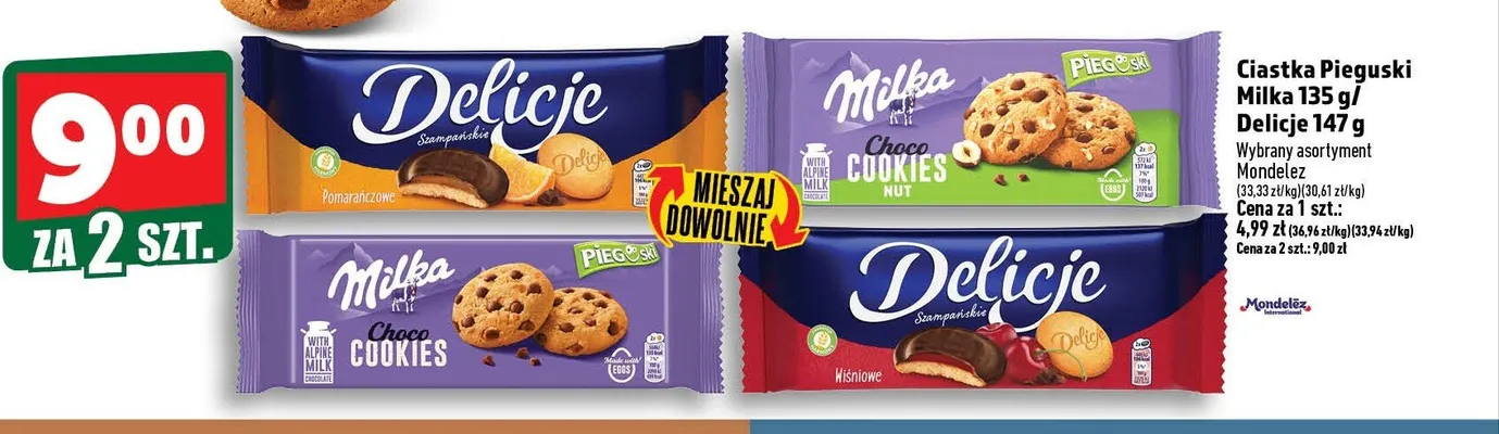 Ciastka Milka Choco Cookies Pieguski promocja w TOPAZ