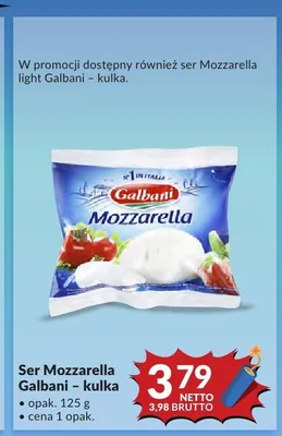 Ser Mozzarella Galbani kulka promocja w Makro
