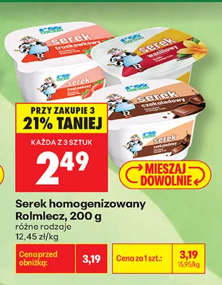 Serek homogenizowany Rolmlecz promocja w Biedronka