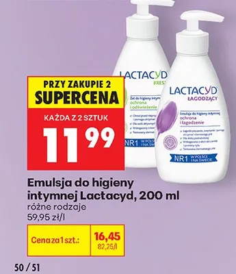 Żel do higieny intymnej Lactacyd Fresh promocja w Biedronka