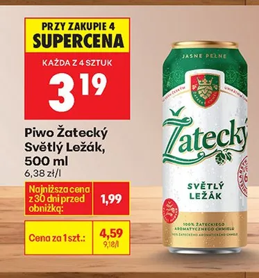 Piwo Světlý Ležák promocja w Biedronka