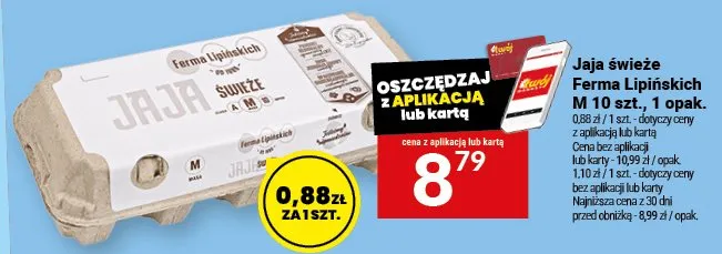 Jaja świeże Ferma Lipiński M promocja w Twój Market