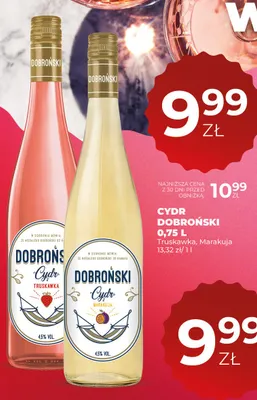 Cydr Dobroński Truskawka promocja w Duży Ben