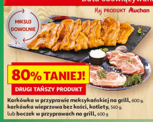 Karkówka wieprzowa bez kości kotlety Auchan Mój Produkt promocja w Auchan