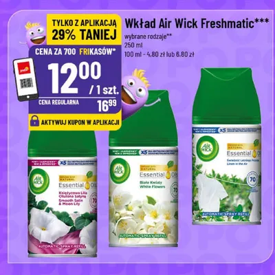 Wkład do odświeżacza powietrza Air Wick Freshmatic Świeżość Letniego Poranka promocja w POLOmarket