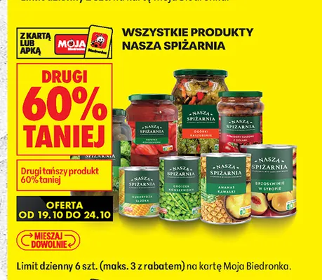 Produkty Nasza Spiżarnia promocja w Biedronka