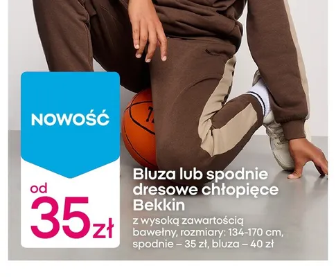 Spodnie dresowe chłopięce Bekkin z wysoką zawartością bawełny promocja w Pepco