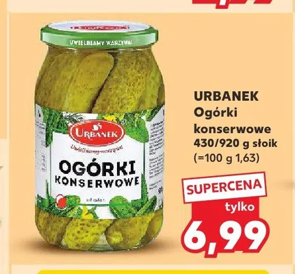 Ogórki konserwowe Urbanek promocja w Kaufland