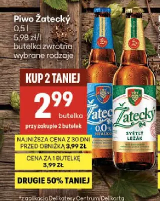 Piwo Žatecký Světlý Ležák promocja w Delikatesy Centrum