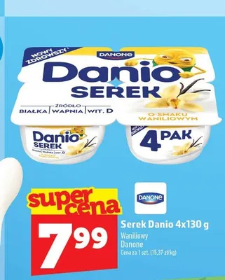 Serek Danio waniliowy 4-pak 130 g promocja w TOPAZ