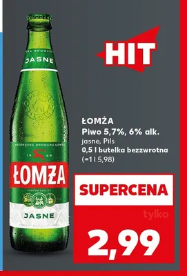 Piwo Łomża Pils promocja w Kaufland