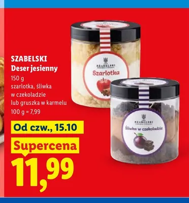 Deser jesienny Szabelski Gruszka w karmelu promocja w Lidl