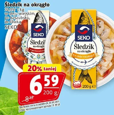 Śledź na okrągło różne rodzaje promocja w Prim Market