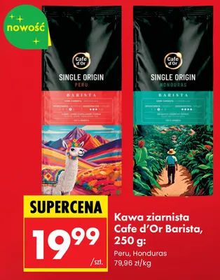 Kawa ziarnista Cafe d'Or Barista Honduras promocja w Biedronka
