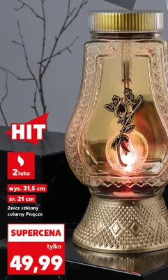 Znicz szklany solarny Pnącze promocja w Kaufland