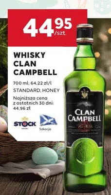 Whisky Clan Campbell Standard, Honey promocja w Stokrotka