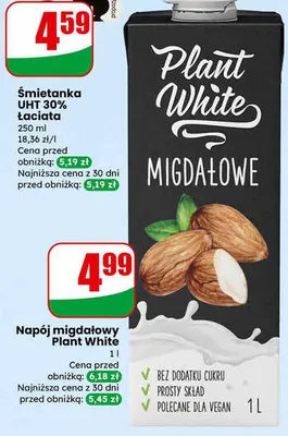 Napój migdałowy Plant White promocja w Dino