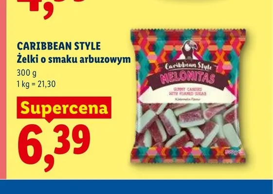 Żelki o smaku arbuzowym Caribbean Style promocja w Lidl