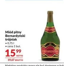 Miód pitny Bernardyński trójniak promocja w Makro