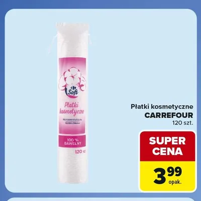 Płatki kosmetyczne Carrefour promocja w Carrefour Market