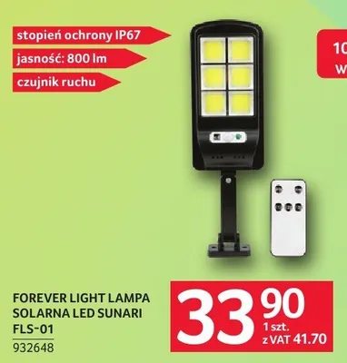 Lampa solarna LED Forever Light FLS-01 10 W promocja w Selgros