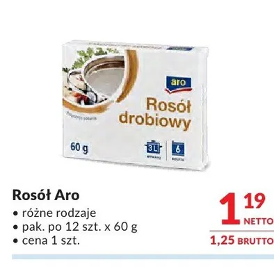 Rosół drobiowy Aro promocja w Makro