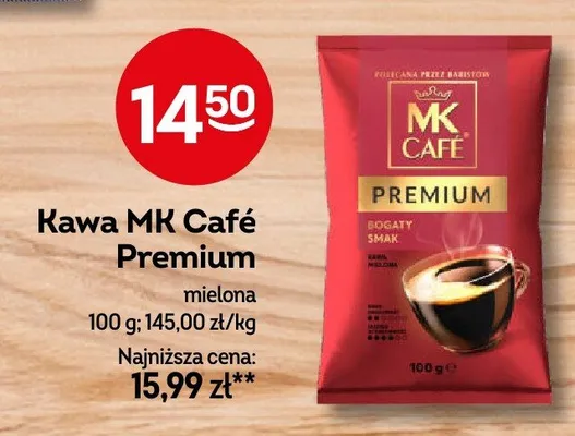Kawa mielona MK Café Premium promocja w Żabka