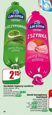 Serdelek topiony Lactima ze szczypiorkiem promocja w Dino