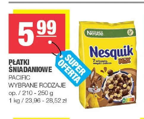 Płatki śniadaniowe Nesquik Mix Nestlé promocja w SPAR