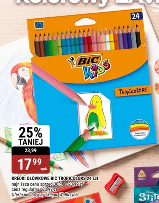 Kredki ołówkowe BIC Kids Tropicolors promocja w bi1