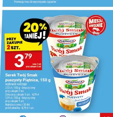 Serek Twój Smak puszysty Piątnica promocja w Twój Market