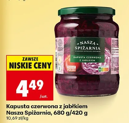 Kapusta czerwona z jabłkiem promocja w Biedronka