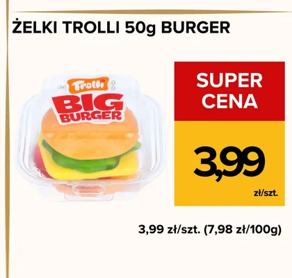 Żelki Trolli Big Burger promocja w Supeco
