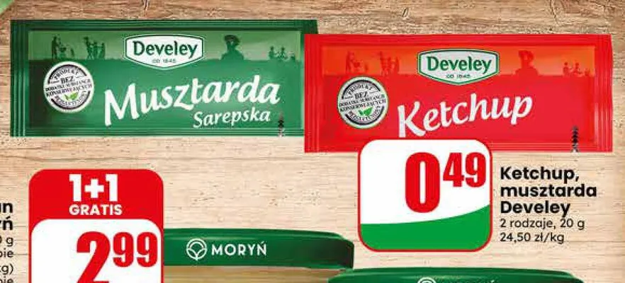 Musztarda sarepska Develey promocja w Dino