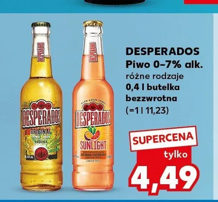 Piwo Desperados Sunlight promocja w Kaufland