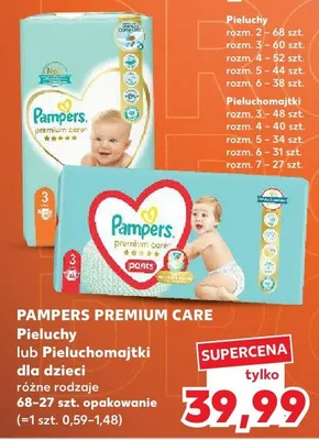 Premium Care Pieluchy dla dzieci różne rodzaje Pampers promocja w Kaufland