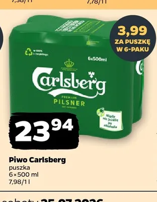 Piwo Carlsberg 6-pak 500 ml promocja w Netto