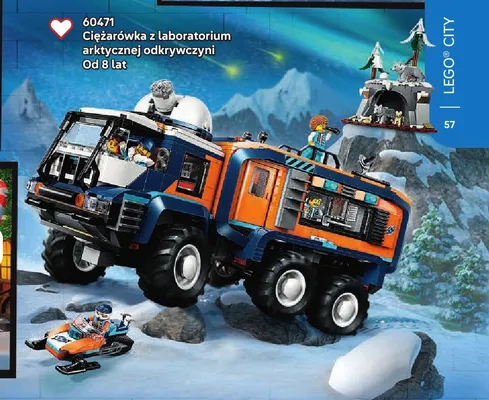 Klocki LEGO City 60471 Ciężarówka z laboratorium arktycznej odkrywczyni promocja w LEGO