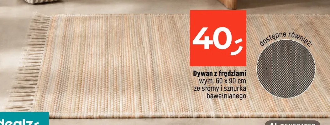 Dywan z frędzlami promocja w Dealz