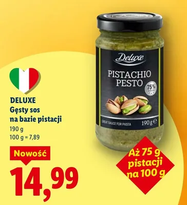 Gęsty sos na bazie pistacji promocja w Lidl