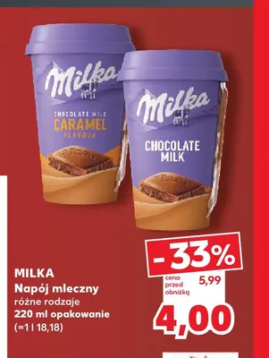 Napój mleczny czekoladowy Milka promocja w Kaufland