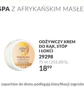 Odżywczy krem do rąk, stóp i łokci Planet Spa promocja w AVON