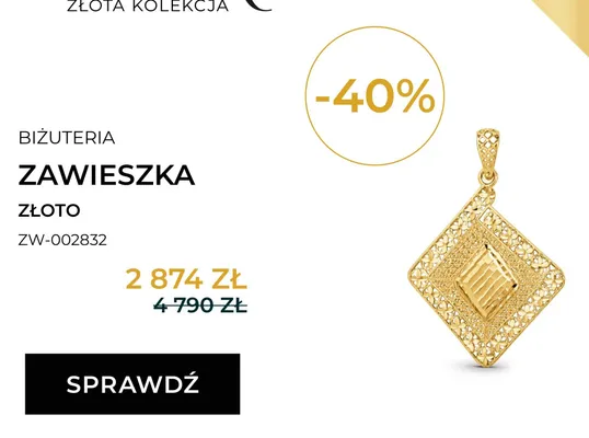 Zawieszka złota Briju ZW-002832 promocja w Briju