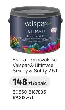 Farba z mieszalnika Valspar Ultimate Ściany & Sufity promocja w Castorama