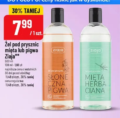 Żel pod prysznic Ziaja Mięta Herbaciana promocja w POLOmarket