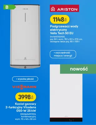 Kocioł gazowy 2-funkcyjny Vitodens 050-W 25 kW promocja w Castorama
