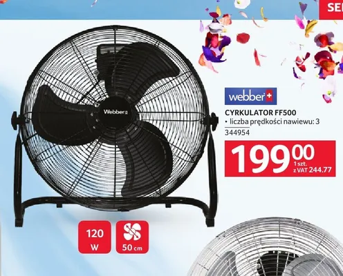 Cyrkulator Webber FF500 120W 50cm promocja w Selgros